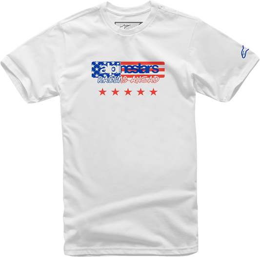 Alpinestars USA Again T-Shirt - White, Size XL - Part Number 12137261020XL - Kelly Motorsports