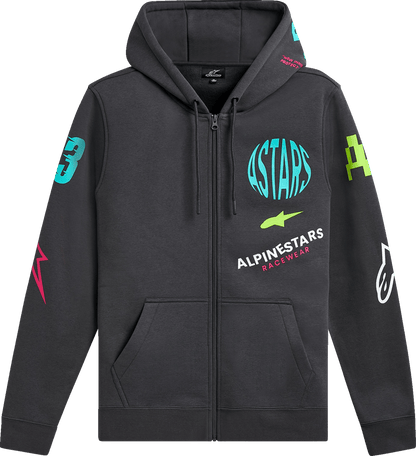 Alpinestars Variegate Zip Hoodie - Gunmetal Large (Part Number 1215-53200-190-L) - Kelly Motorsports