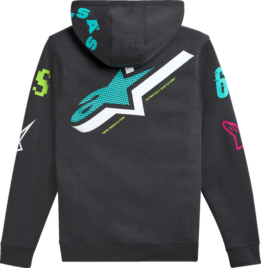 Alpinestars Variegate Zip Hoodie - Gunmetal Medium (Part No. 1215-53200-190-M) - Kelly Motorsports