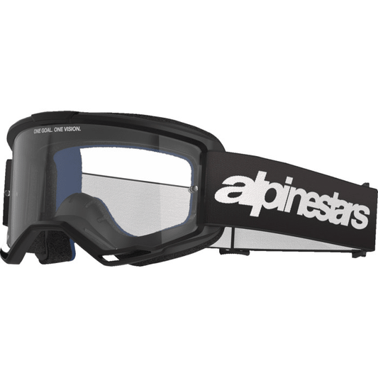 Alpinestars Vision 3 Goggles Black w/Clear Lens 5103325-1425-OS - Kelly Motorsports