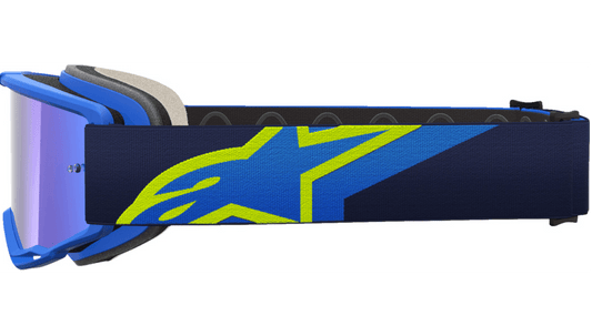 Alpinestars Vision 5 Goggle Corp Blue/Yellow w/Blue Mirror Lens 5101825-7288 - Kelly Motorsports