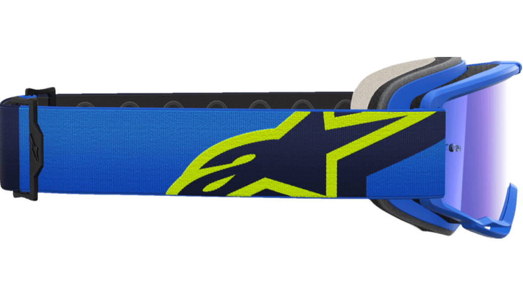 Alpinestars Vision 5 Goggle Corp Blue/Yellow w/Blue Mirror Lens 5101825-7288 - Kelly Motorsports