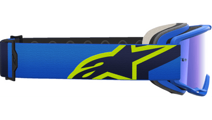Alpinestars Vision 5 Goggle Corp Blue/Yellow w/Blue Mirror Lens 5101825-7288 - Kelly Motorsports