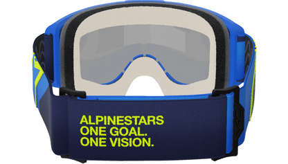 Alpinestars Vision 5 Goggle Corp Blue/Yellow w/Blue Mirror Lens 5101825-7288 - Kelly Motorsports