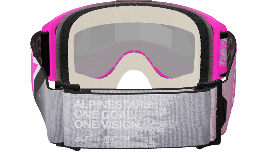 Alpinestars Vision 5 Goggle Lahnd Iron Pink Fluo Mirror Silver Lens 5100626-9284-O/S - Kelly Motorsports
