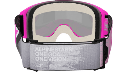 Alpinestars Vision 5 Goggle Lahnd Iron Pink Fluo Mirror Silver Lens 5100626-9284-O/S - Kelly Motorsports