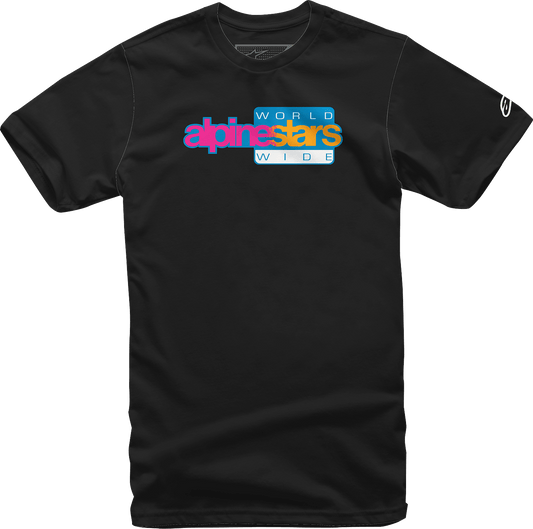 Alpinestars World Wide Revival Graphic T-Shirt - Black, XL 1232-72236-10XL - Kelly Motorsports