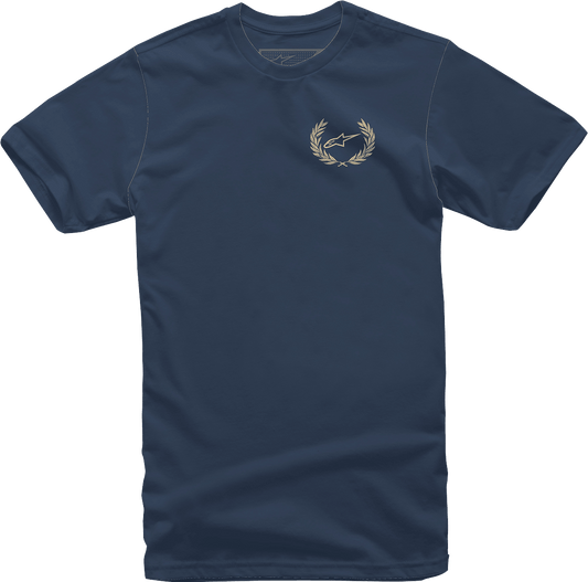 Alpinestars Wreath T-Shirt in Navy - XL - Part Number 12137258070XL - Kelly Motorsports