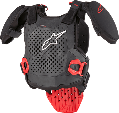 Alpinestars Youth A5 S v2 Chest Guard - Black, White, Red - Small/Medium (Part #6740224-123-S/M) - Kelly Motorsports