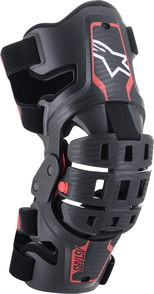 Alpinestars Youth Bionic 5S Knee Braces - Black/Red 6540520-13 - Kelly Motorsports