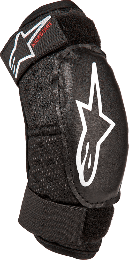 Alpinestars Youth Bionic Action Kickstart Elbow Guards - Size 7/9, Black and Red - Part 6540824-13-7/9 - Kelly Motorsports