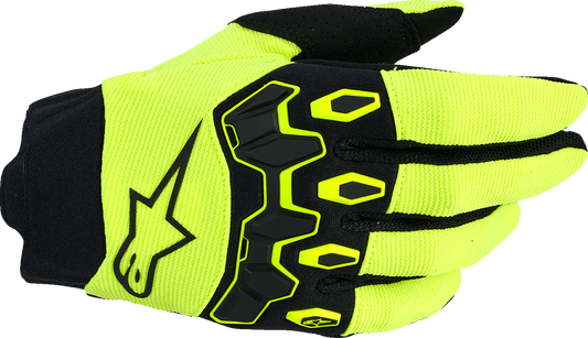 Alpinestars Youth Full Bore V2 Gloves - Fluo Yellow/Black, Size 3XS - Part 3540226-551 - Kelly Motorsports