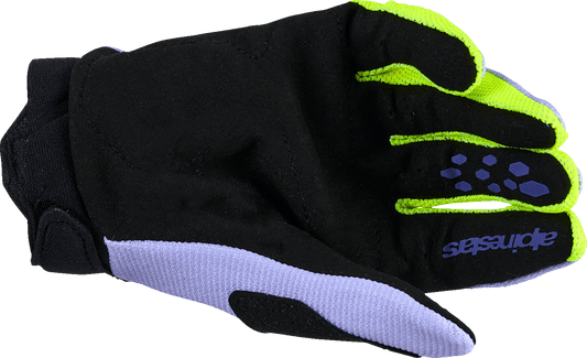 Alpinestars Youth Full Bore V2 Gloves in Purple/Fluo Yellow - 2XS (Part 3540226-3175-2XS) - Kelly Motorsports