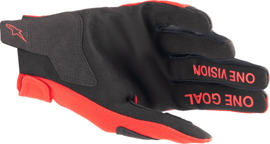 Alpinestars Youth Radar Gloves - Mars Red and Silver, Size Large (Part 3541824-385-L) - Kelly Motorsports