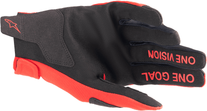 Alpinestars Youth Radar Gloves Mars Red/Silver 2XS - Durable Performance Motorcycle Gloves - Kelly Motorsports