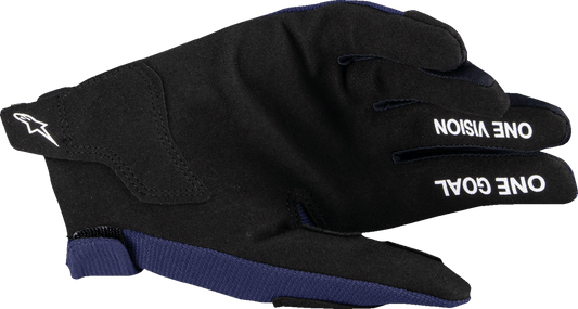 Alpinestars Youth Radar MX Gloves - Night Navy/White, Medium (Part 3541824-7120-M) - Kelly Motorsports