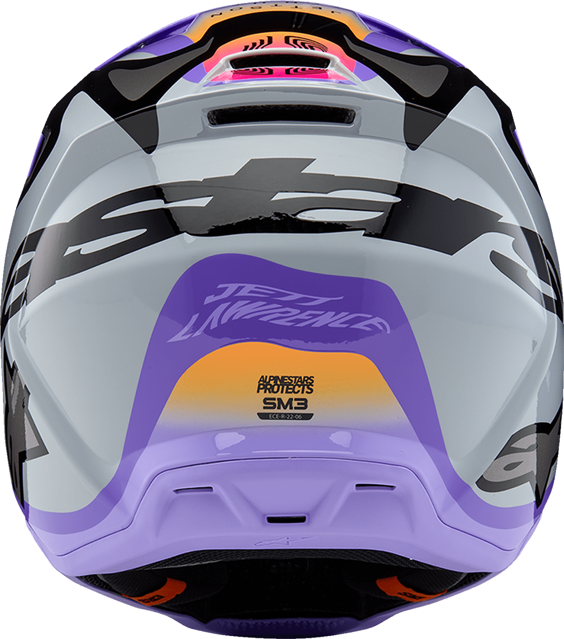 ALPINESTARS Youth SM3 Helmet - Jettson - Glosss Black/Gray/Purple 8303226-9277-YM - Kelly Motorsports