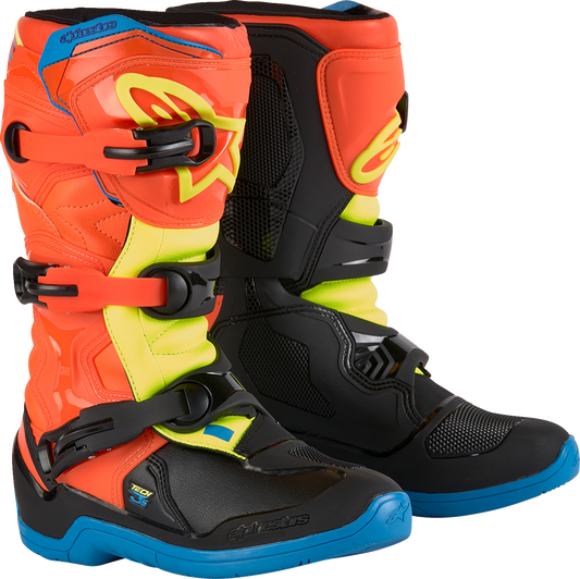 Alpinestars Youth Tech3S Boots - Orange/Blue/Yellow/Black, US Size 2 / EU 34, Part 2014024 - 4755 - 2 - Kelly Motorsports
