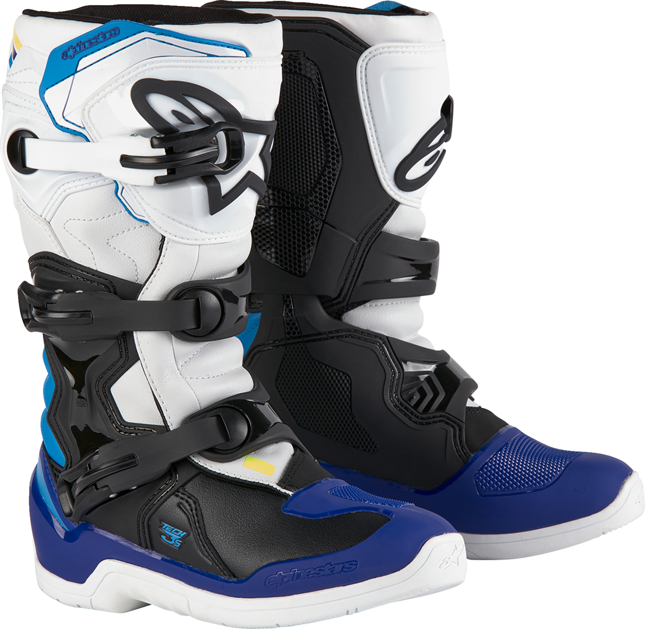 Alpinestars Youth Tech3S Boots – White/Black/Blue, US Size 6 / EU 39, Part No. 2014024 - 2179 - 6 - Kelly Motorsports