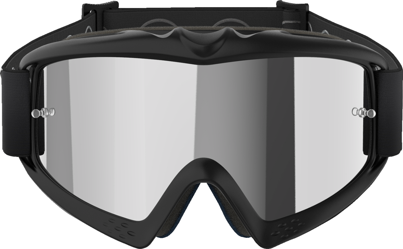 Alpinestars Youth Vision Goggle - Black with Silver Mirror Lens, Part 5140225 - 1456 - Kelly Motorsports