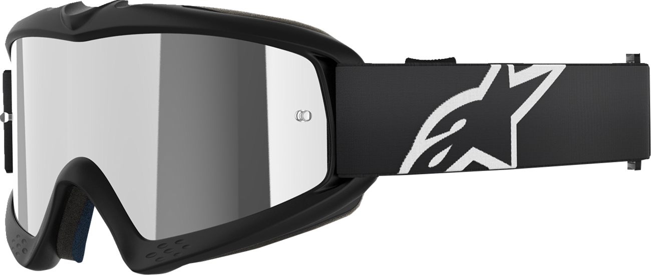 Alpinestars Youth Vision Goggle - Black with Silver Mirror Lens, Part 5140225 - 1456 - Kelly Motorsports