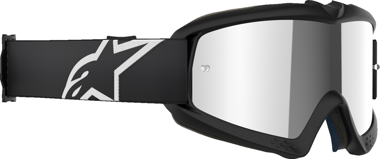 Alpinestars Youth Vision Goggle - Black with Silver Mirror Lens, Part 5140225 - 1456 - Kelly Motorsports