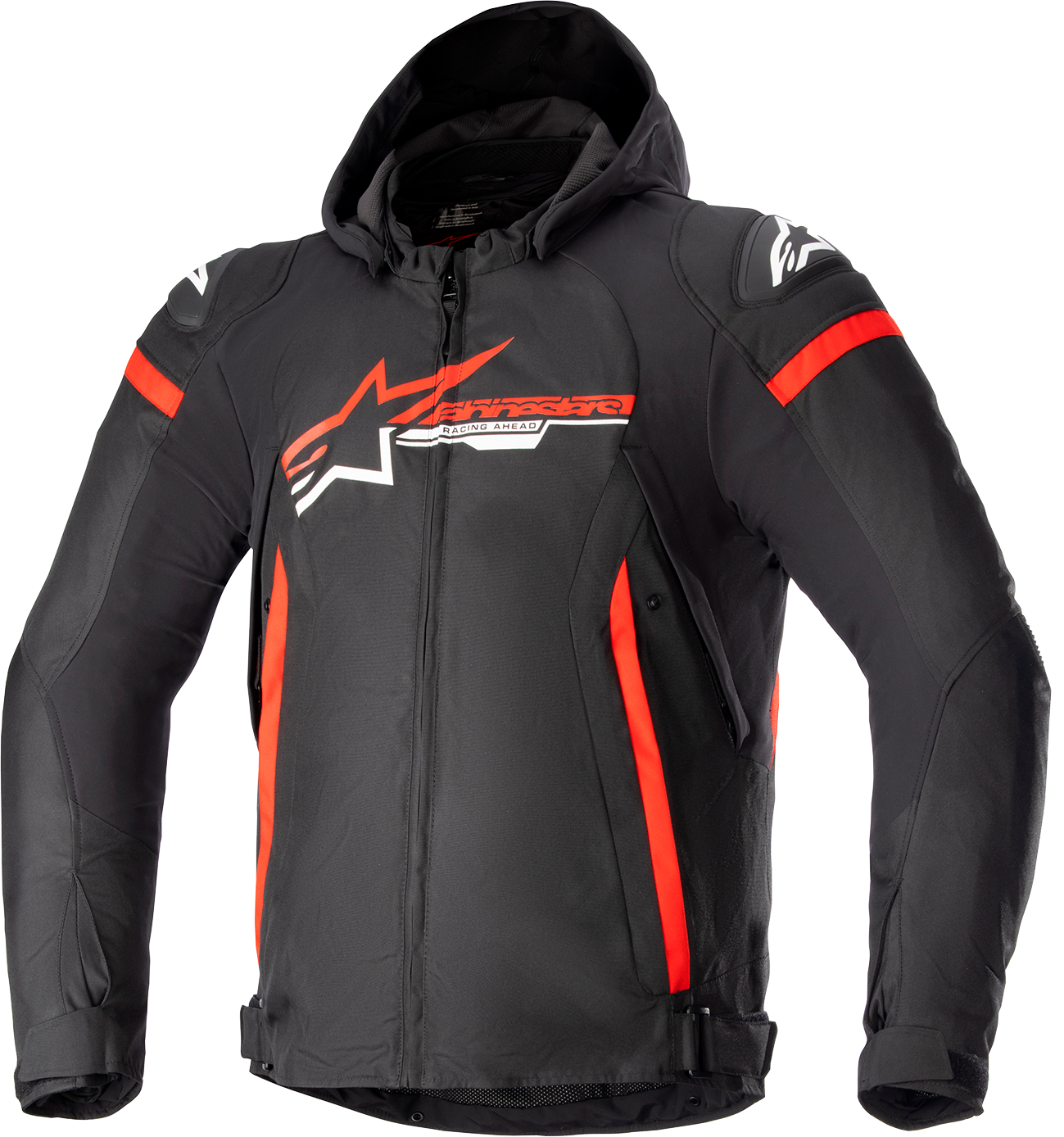 Alpinestars Zaca Waterproof Jacket - Black, Bright Red & White - Medium - Kelly Motorsports