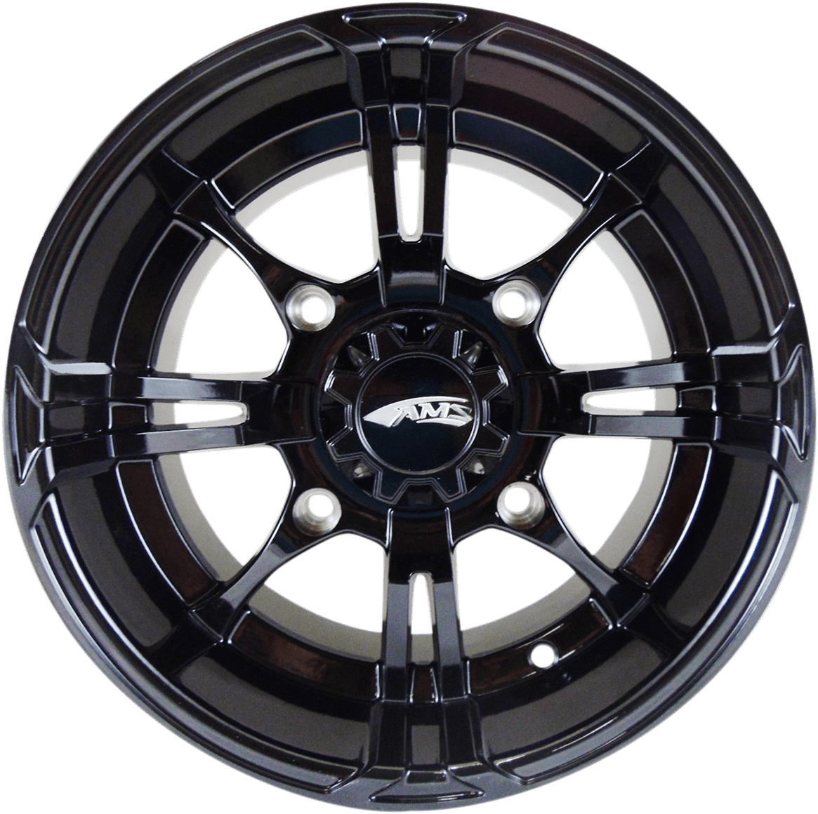 AMS Roll'n 108 Front Wheel - Black Finish, 14x8 Inches, 4/156 Bolt Pattern, Part Number 0230-0859 - Kelly Motorsports