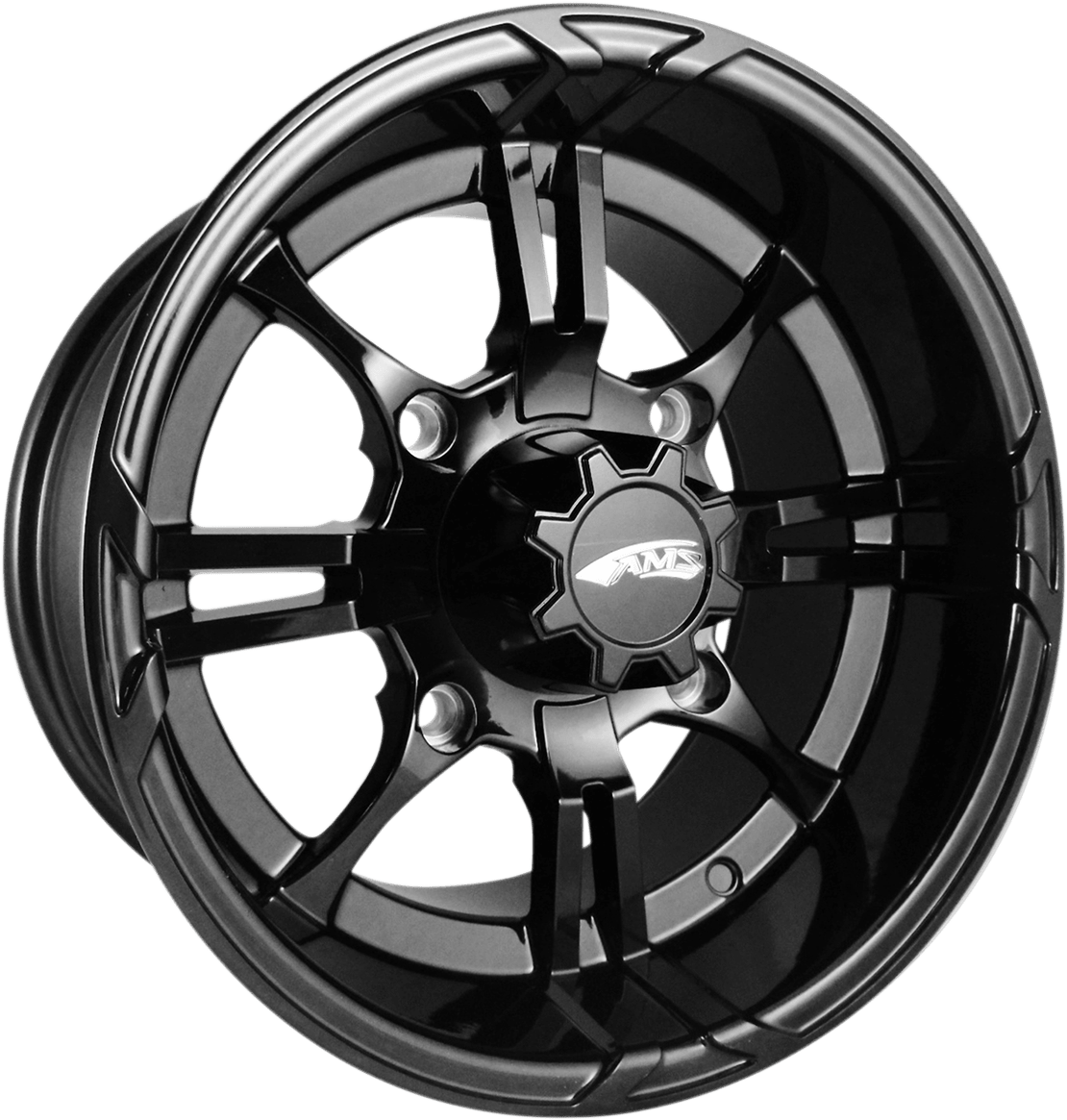 AMS Roll'n 108 Front Wheel in Black - 14x8 Inch, 4x137 Bolt Pattern - Part #0230-0861 - Kelly Motorsports