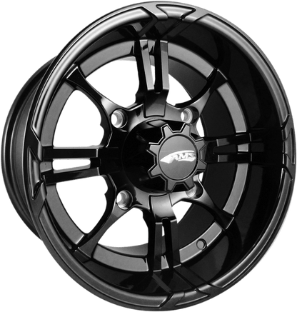 AMS Roll'n 108 Front Wheel in Black - 14x8 Inch, 4x137 Bolt Pattern - Part #0230-0861 - Kelly Motorsports