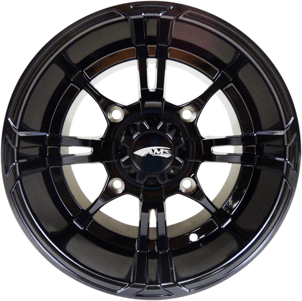 AMS Roll'n 108 Wheel - Rear 14x10 Black with Center Cap - Part 0230-0862 - Kelly Motorsports