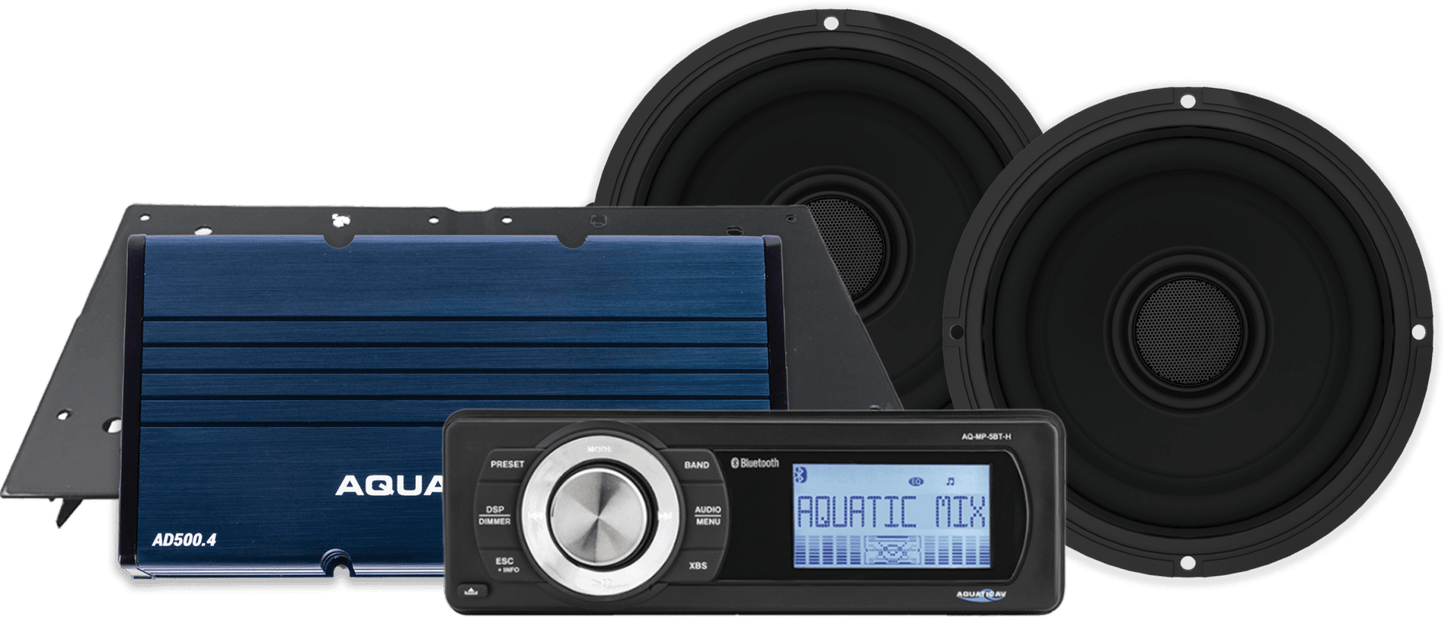 AQUATIC AV HK531 Classic Marine Audio Package for Harley FLHT 98-13 - Kelly Motorsports