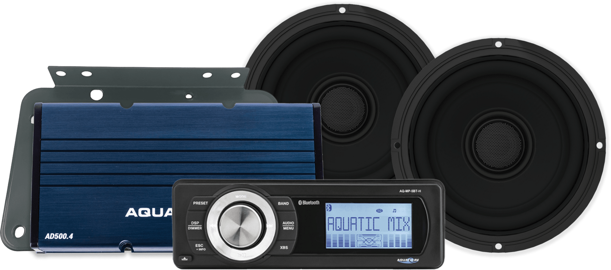 AQUATIC AV HK535 Classic Package Harley FLTR – 6.5" Speakers, 4-Channel Amp - Kelly Motorsports