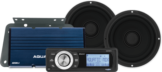 AQUATIC AV HK535 Classic Package Harley FLTR – 6.5" Speakers, 4-Channel Amp - Kelly Motorsports