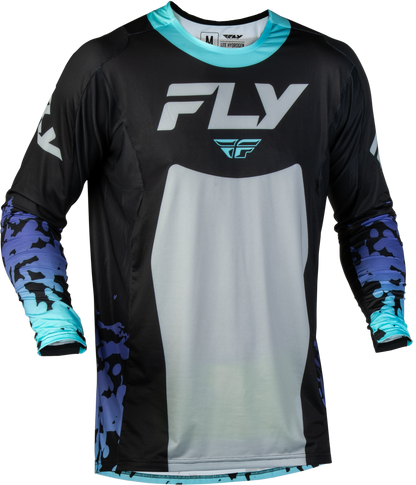 Youth Lite Flake Jersey Black/Grey/Multi Yxl