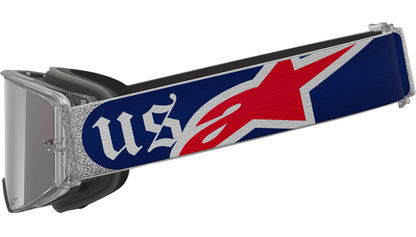 Alpinestars Supertech Goggle - Merica 25 - Red/Blue - Silver/Copper 2601-4102
