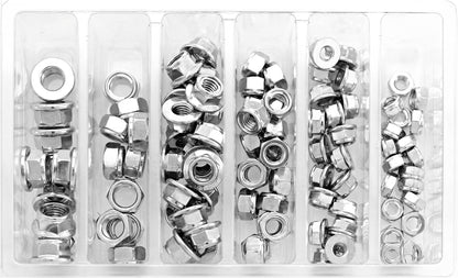 BOLT Hex Fuji Lock Nut Assortment Kit (Part Number: SV-FUJINUT) - 100 Pieces
