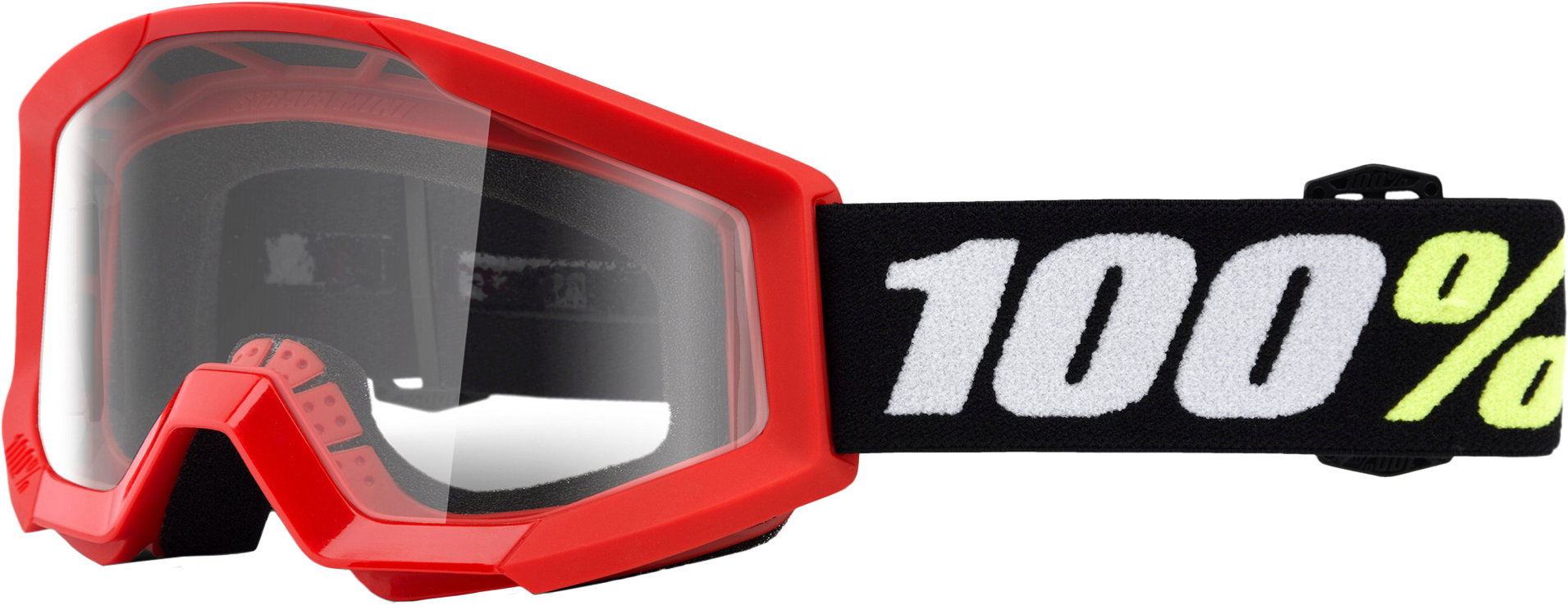 100 Percent Strata Mini Goggle with Red Clear Lens - Part Number 50033-00005