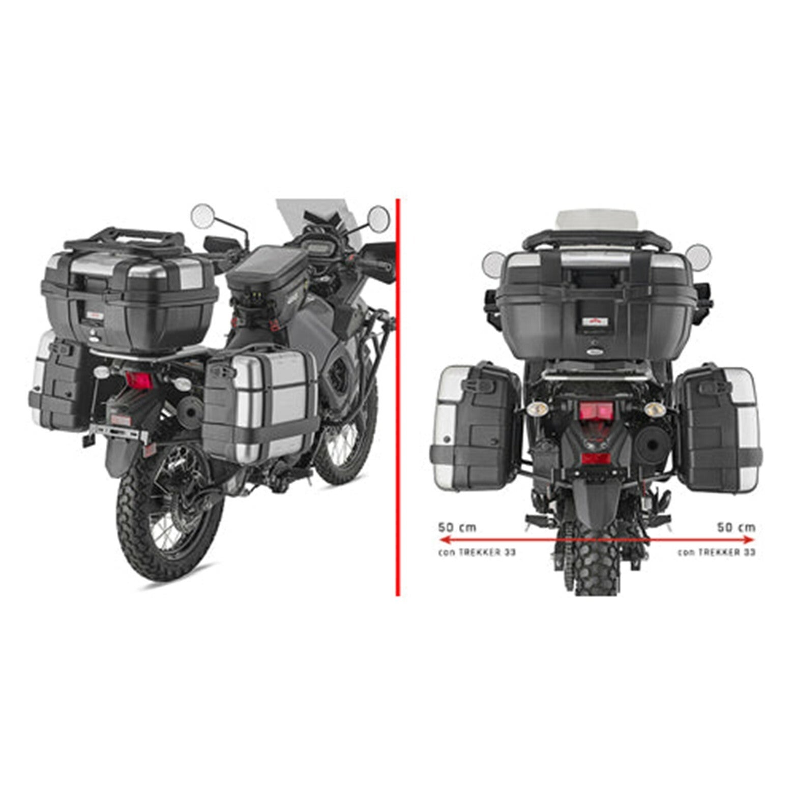 GIVI PL4133 Monokey Side Case Hardware for Kawasaki KLR650 (2023-2024)