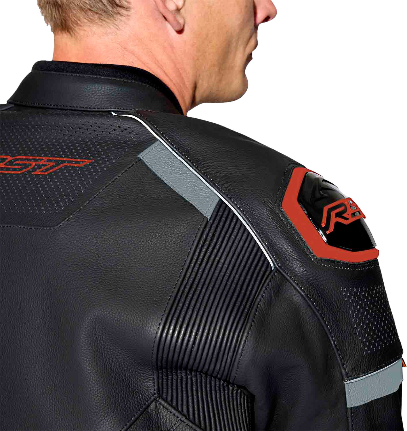 RST S1 D3o Leather Jacket Black, Gray & Red XL – Stylish Motorcycle Gear