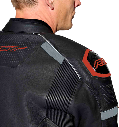 RST S1 D3o Leather Jacket Black, Gray & Red XL – Stylish Motorcycle Gear