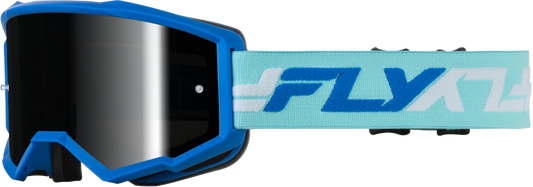 Youth Zone Goggle Blue/White W/ Black Mirror/Smoke Lens