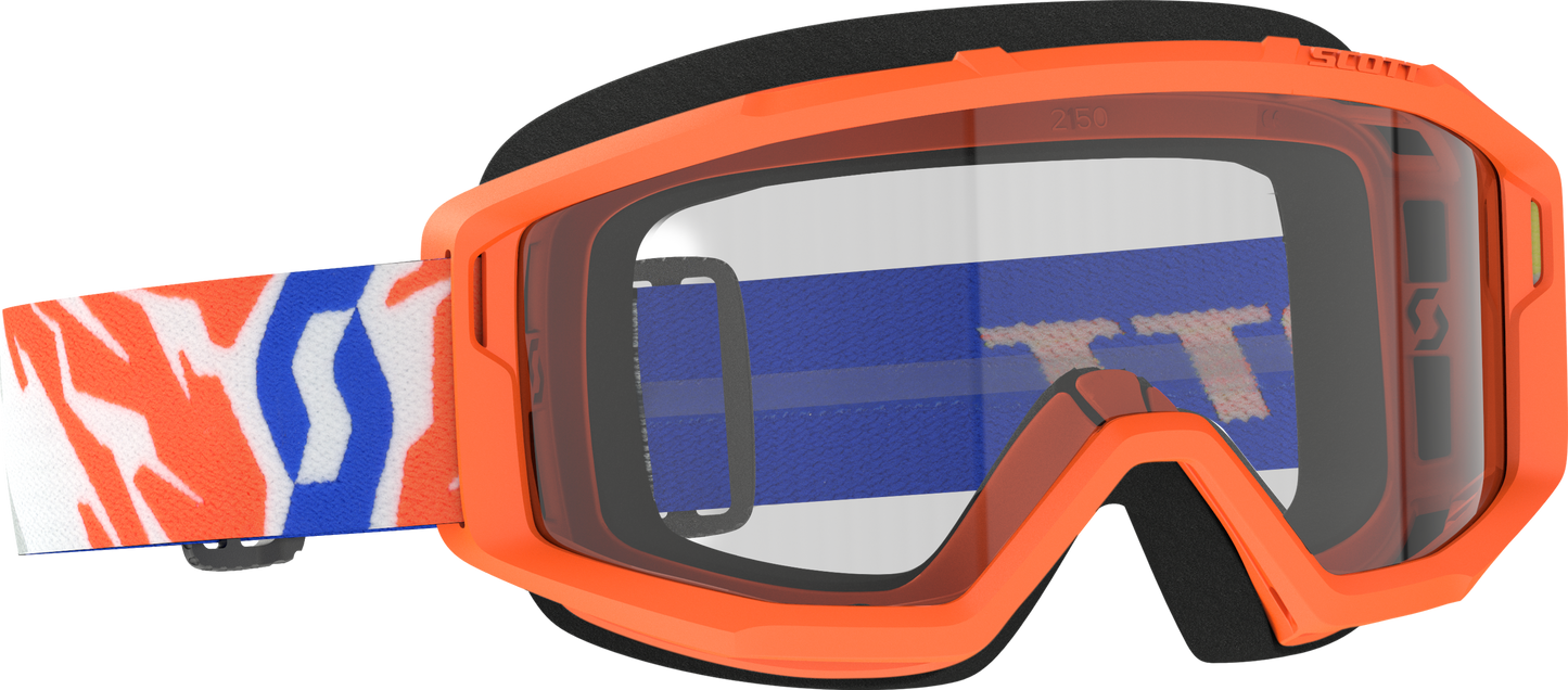SCOTT Primal Youth Goggle Orange Clear - Impact-Resistant Youth Motocross Goggle with NoFog™ Technology