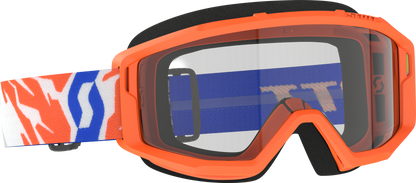SCOTT Primal Youth Goggle Orange Clear - Impact-Resistant Youth Motocross Goggle with NoFog™ Technology