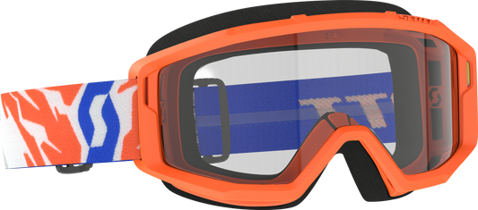 SCOTT Primal Youth Goggle Orange Clear - Impact-Resistant Youth Motocross Goggle with NoFog™ Technology