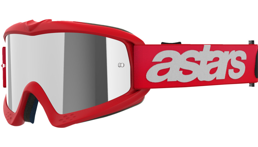 Alpinestars Vision Youth Goggles Blaze Red w Silver Mirror Lens