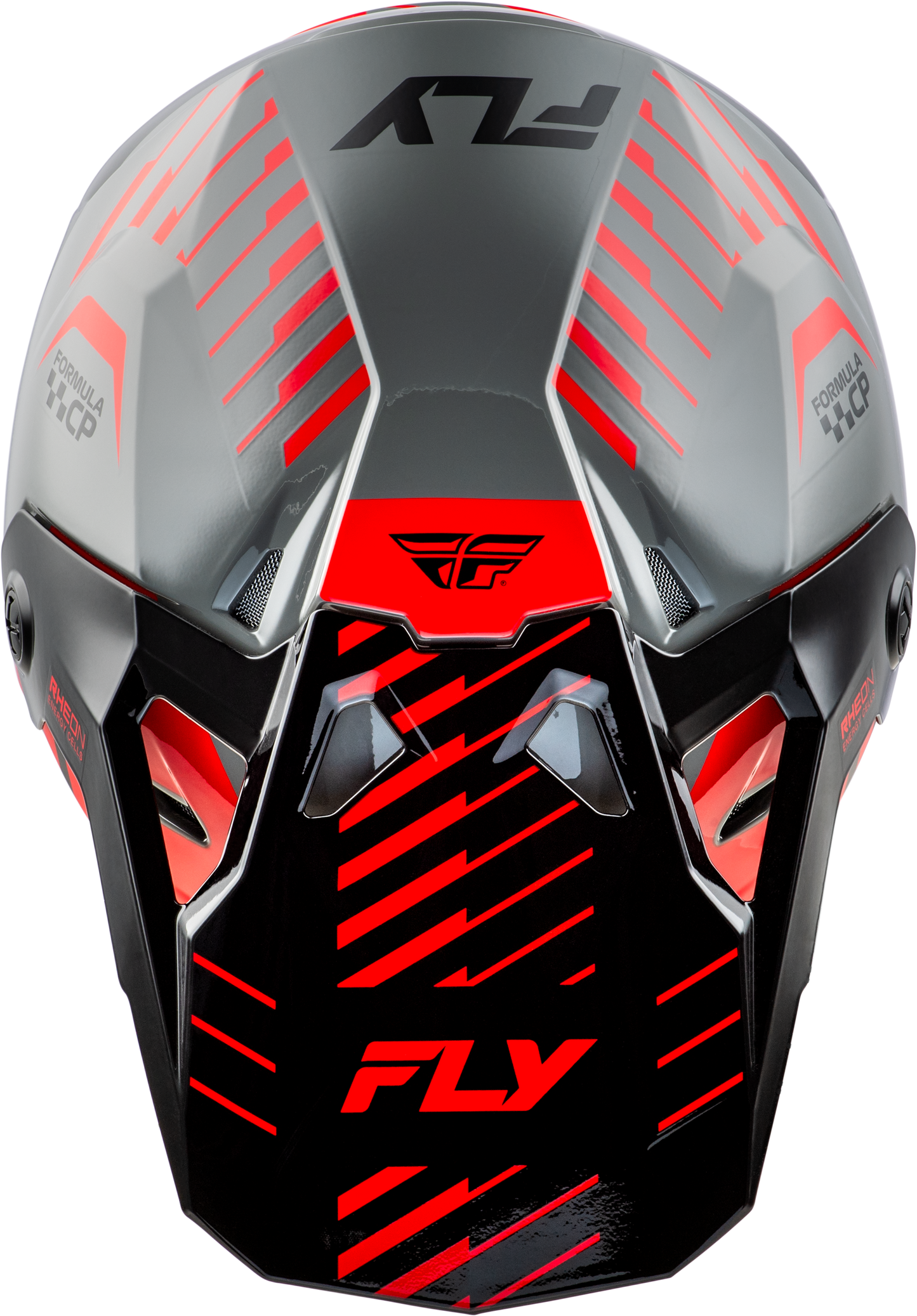 FLY RACING YOUTH FORMULA CP SLICE HELMET GREY/RED/BLACK YL'YL