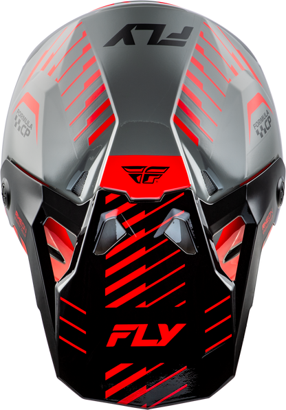 FLY RACING YOUTH FORMULA CP SLICE HELMET GREY/RED/BLACK YL'YL