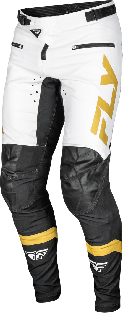 Fly Racing Rayce Bicycle Pants White/Black/Gold Size 32