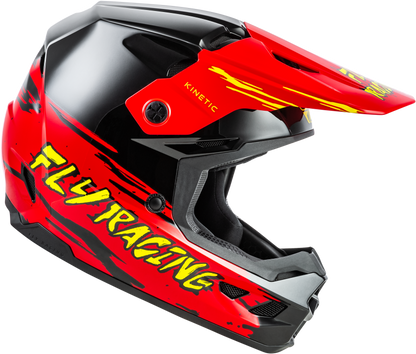 FLY RACING YOUTH KINETIC SURGE HELMET BLACK/RED/YELLOW YS'YS
